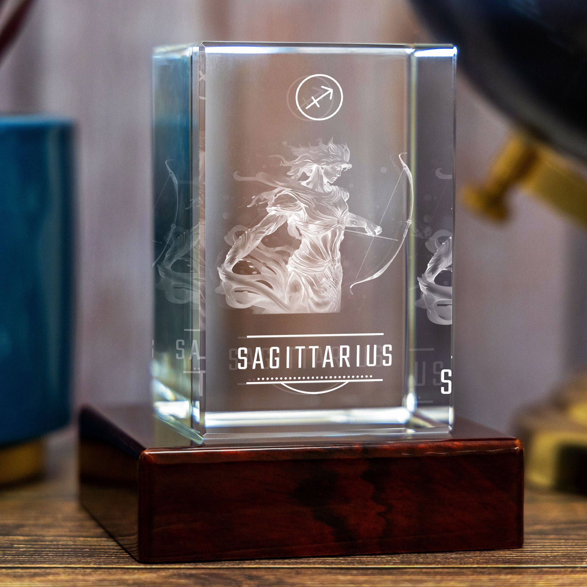 3D Sagittarius Zodiac Sign - Rectangle - Large - Image 1