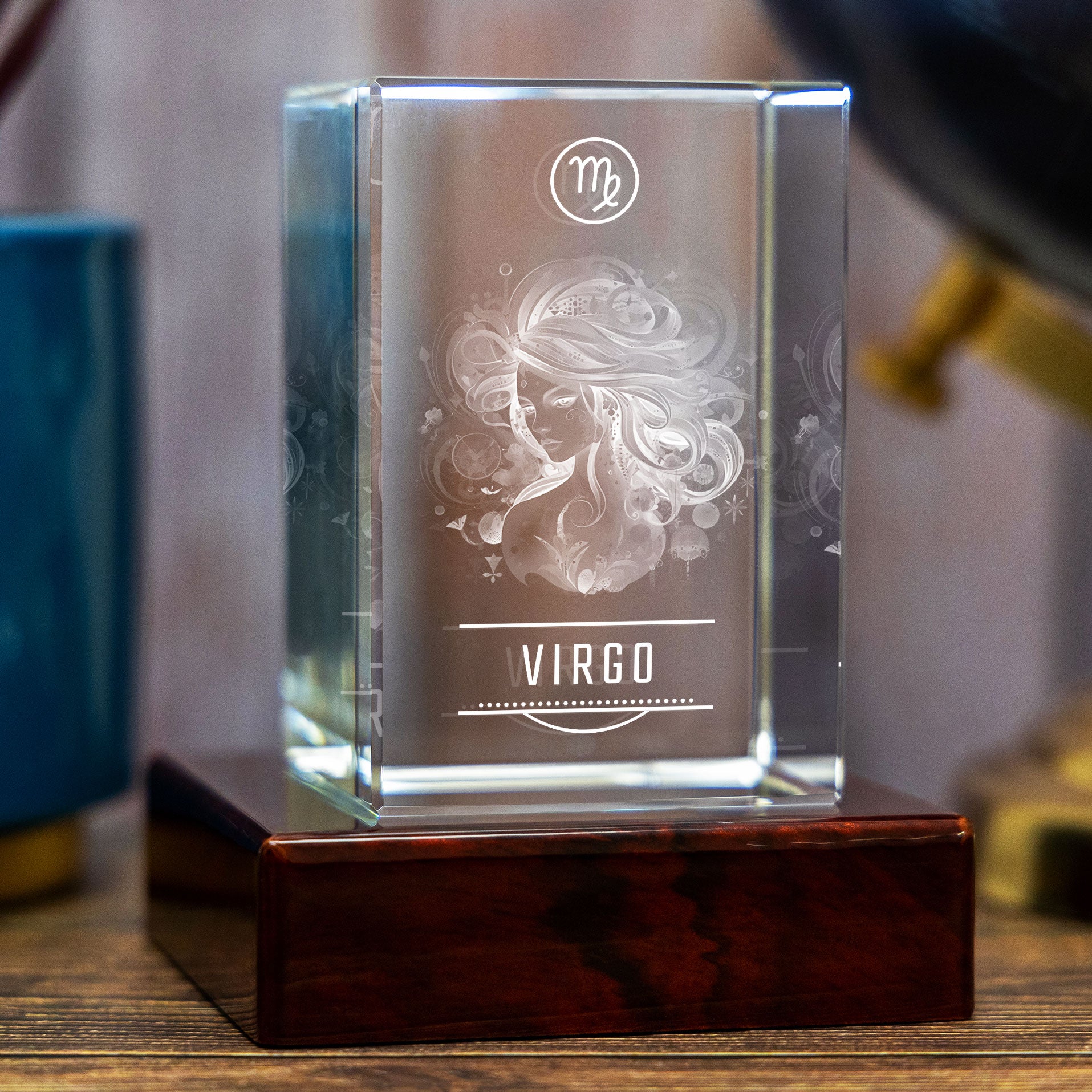 3D Virgo Zodiac Sign - Rectangle - Medium - Image 1