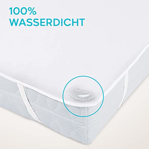 Matratzenschoner 140x200cm Wasserdicht Oeko-TEX Zertifiziert von Twinzen - Matratzenschoner 140 x200 Baumwolle Atmungsaktiv mit 4 Eckgummis