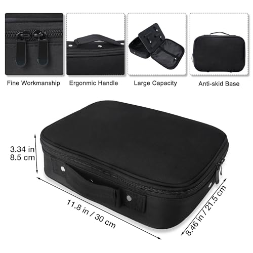 Noverlife Schwarze Friseurtasche, Friseurwerkzeuge Aufbewahrungstasche, Große Kapazität Haarwerkzeuge Friseur Friseur Reisekosmetik Organizer Tasche für Haarschneider, Schere, Trimmer, Friseurbedarf