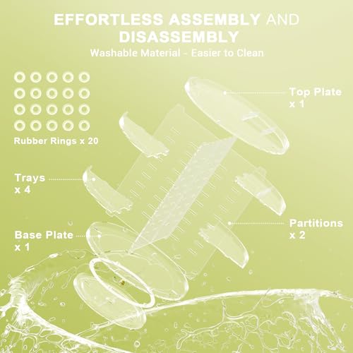 Auxmir Make Up Organizer mit 9 Einstellbaren Stufen, 360° Drehbar Schminktisch Kosmetik Organizer, Extra Größer Verbessert Schmink Organizer Skincare für Dresser Schlafzimmer Badezimmer, Transparent
