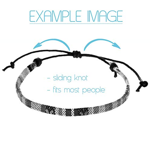 Made by Nami 2er Set Surfer-Armband Herren & Damen • 100% Wasserfest & Handmade • Perlen-Armband Boho Stoff-Armband • Sommer Strand-Schmuck • Freundschaftsarmbänder (Safari & Tigerauge)