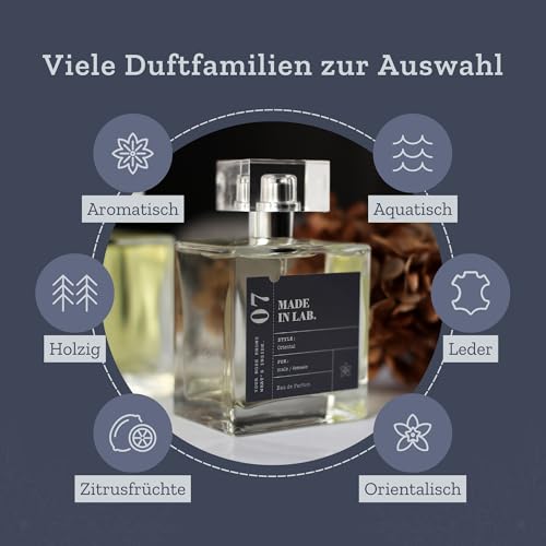 MADE IN LAB - Parfüm für Herren, 100 ml Eau de Parfum, Inspiriertes Pendant, Duft für Männer - 153 Aventtus Menn