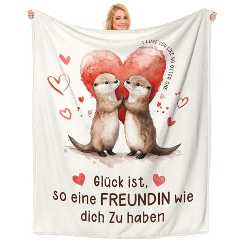 Einanmut Geschenk Freundin Geburtstag, Beste Freundin Geschenke, Decke Geschenk Beste Freundin, Valentinstag Freundin Geschenk für Sie 157x132CM
