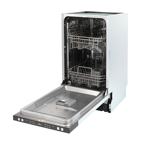 Willow WDW945I 45cm Integrated Slimline Dishwasher with 9 Place Settings, Half Load Function, Delay Start, 6 Wash Programs, LED Indicator