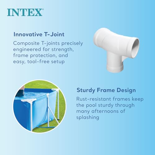 Intex Rectangular Frame Pool, Blau, 300 x 200 x 75 cm