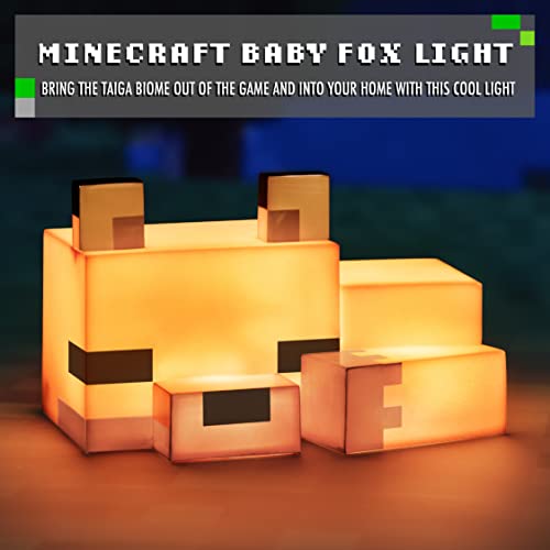 Minecraft Fox Night Light - Officially Licensed Cute Lamp, Gifts for Boys and Girls, Gaming Room Accessories and Décor for Kids Bedroom | Paladone