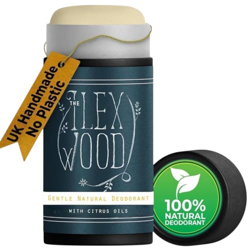 The Ilex Wood - Sanftes natürliches Deodorant mit Zitrusölen – 70 ml. Natürlicher Deodorantstift, frei von Plastik, frei von Natriumbikarbonat