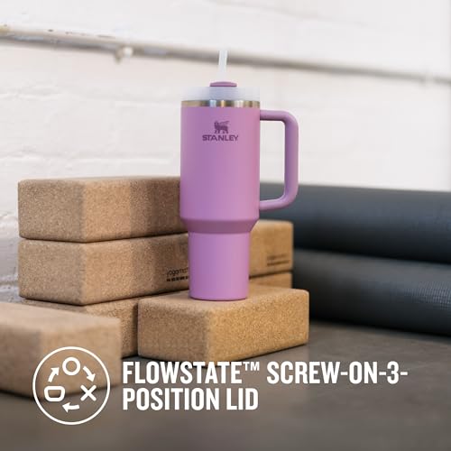 Stanley Quencher H2.0 Flowstate Tumbler 1.2L - Cold For 11 Hours - Iced For 48 Hours - Metal Water Bottle With Straw, Handle And Lid - Dishwasher Safe - Travel Mug For Cold Drinks - Lilac