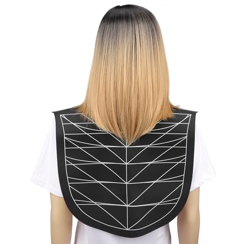 Segbeauty Schneidekragen Friseur Silikon, Halskrause Friseur, Haarschneidekragen, Professionelle Wasserdichte Haarfärbemittel Umhang, mit Schneidelinie (Schwarz)