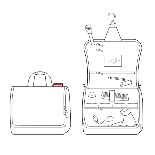reisenthel toiletbag XL Leo Macchiato - praktischer Kulturbeutel mit Haken, wasserabweisendes Material