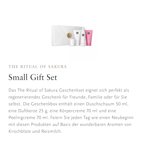 RITUALS Geschenkset für Frauen von The Ritual of Sakura, Kleines Geschenkset - mit Reismilch & Kirschblüte - Hautpflegende & erneuernde Eigenschaften