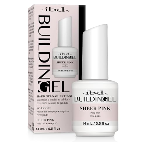 IBD Building Gel Sheer Pink, 1er Pack (14 ml) – MADE IN USA – LED/UV Aufbaugel 2-in-1 für Nagelverlängerung