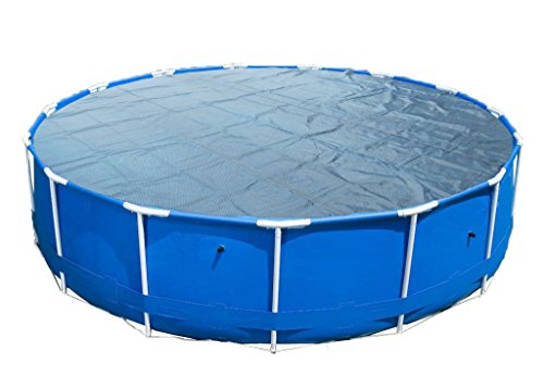 Miganeo Premium Solarplane Ø 366 cm rund | schwarz/blau | Solarfolie für Pool | Poolheizung