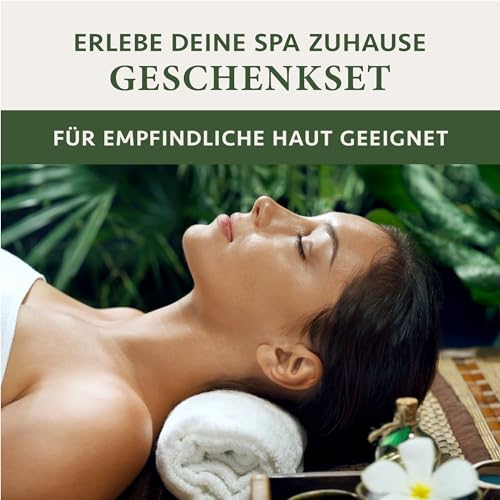 Satin Naturel Verwöhnendes Geschenkset Frauen mit BIO Arganöl + Rizinusöl + Mandelöl + Jojobaöl + Body Scrub aus Totes Meer Salz – Geschenke für Frauen - Luxus-Geschenkbox Naturkosmetik
