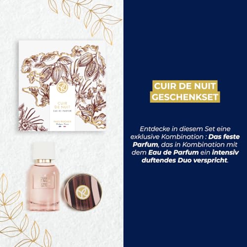 Yves Rocher Cuir de Nuit – PLEINES NATURES – Geschenkset Parfum – Mitreißendes Hell-Dunkel und berauschende Euphorie – Parfum 30 ml & Festes Duft