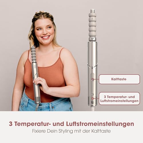 Shark FlexStyle Luftstyler & Haartrockner mit Auto-Wrap-Lockenaufsatz, keine extreme Hitze. Mehr Geschmeidigkeit und Glanz.