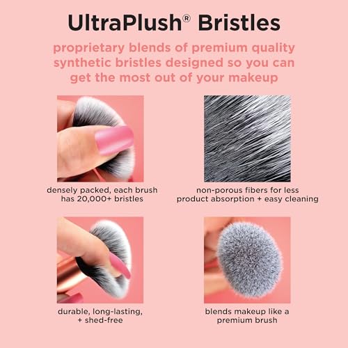 Real Techniques Everyday Essentials + Make-up-Schwamm-Set, Make-up-Pinsel und Make-up-Mixer-Schwamm, für Foundation, Rouge, Bronzer, Lidschatten und Puder, 5-teiliges Set - Image 17