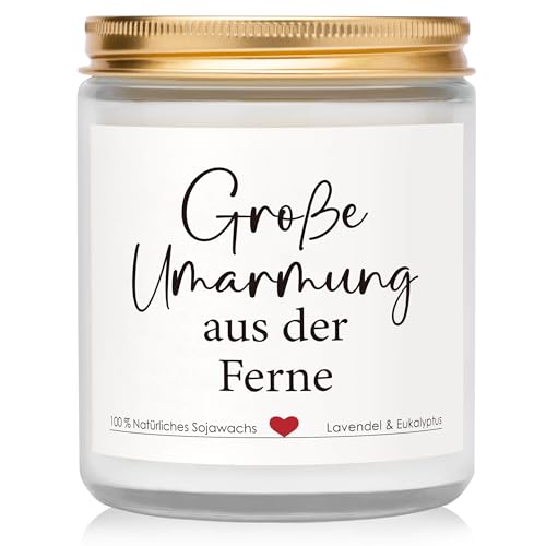 Gute Besserung Geschenke, Lavendelduftkerze mit Spruch, Große Umarmung aus der Ferne, Beste Kollegin Geschenk, Persönliches Geschenk für Freund, Nachhaltige Geschenke, Große KerzenGute Besserung