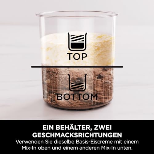 Ninja CREAMi Deluxe Eismaschine mit 3 Behältern, 10 Funktionen, Dessert & Ice Cream Maker für Eiscreme, Sorbet, Frozen Joghurt, Milchshakes, Slushi, 2-in-1 Geschmacksoption, Silber, NC501EU