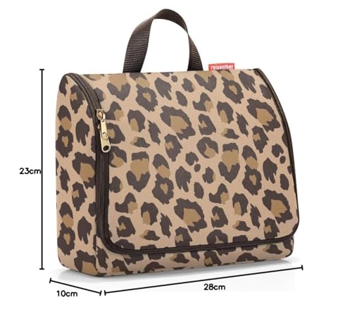 reisenthel toiletbag XL Leo Macchiato - praktischer Kulturbeutel mit Haken, wasserabweisendes Material