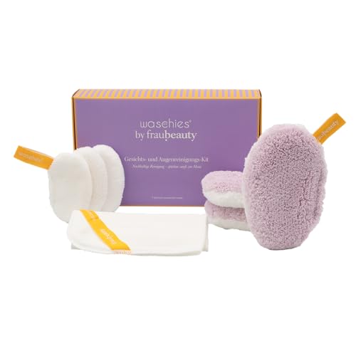 waschies Reinigungsset by fraubeauty – Abschminken & Reinigung nur mit Wasser, exklusive Augen- & Reinigungspads, feines Gesichtstuch, sanft, nachhaltig, hypoallergen, wiederverwendbar & waschbar