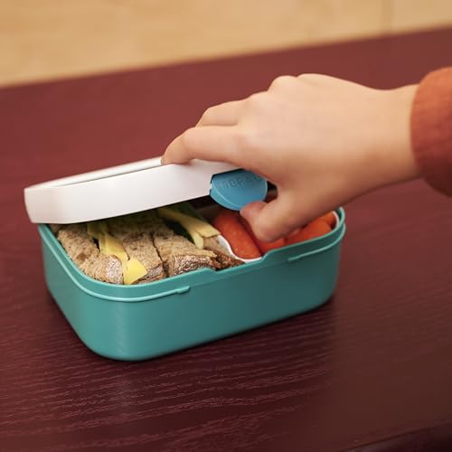 Mepal - Lunchbox Campus - Bento Lunchbox für Kinder - Brotdose mit Bento-Fach & Gabel - Meal Prep Box mit Clip-Verschluss - BPA-frei & Spülmaschinenfest - 750 ml - Stitch