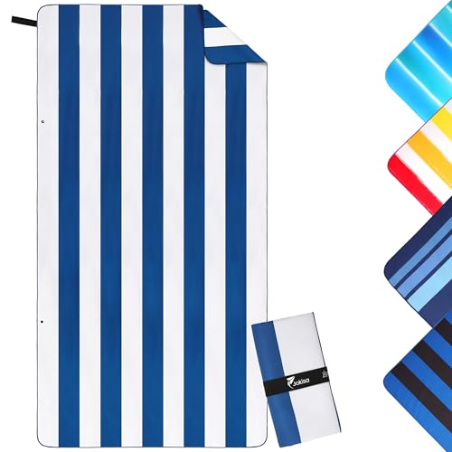 Jokisa Strandtuch Mikrofaser Handtuch Groß 90x180cm,Microfaser Handtücher Kompakt und Sandfest,Leicht und Schnelltrocknend Gym Handtuch für den Strand,Gym,Travel,Strand,Sauna