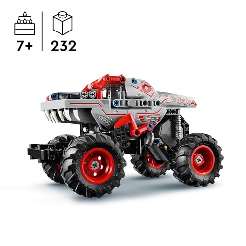 LEGO Technic Monster Jam ThunderROARus Pull-Back Truck Toy - Vehicle Building Set for 7+ Year Old Boys & Girls Who Love Creative Play - Gift Idea 42200