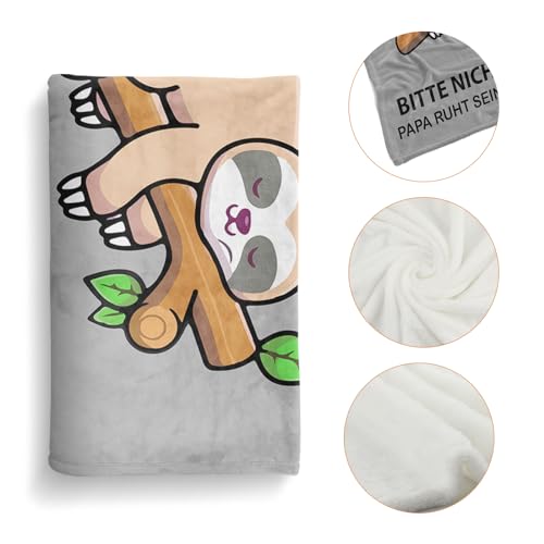 KAAYEE Vatertagsgeschenk für Papa, Kuscheldecke Geschenke für Papa zum Vatertag Geburtstag Valentinstag Weihnachten, Geburtstagsgeschenk für Vater Männer von Tochter Sohn 1.3 * 1.5 M Decke