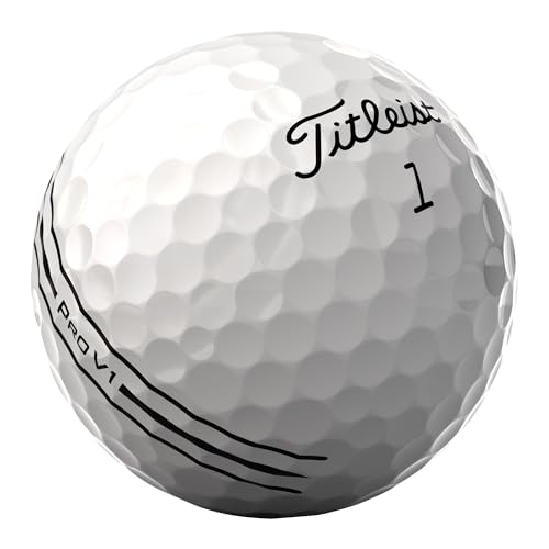 Titleist Pro V1 Enhanced Alignment Golf Ball, Pack of 12, White