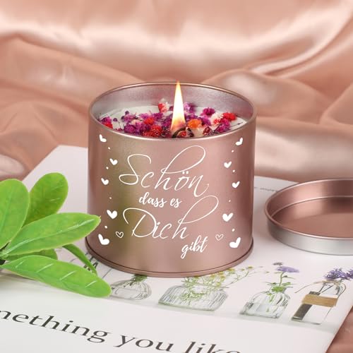 PRSTENLY Geschenke für Frauen, 9OZ Kerze Geburtstagsgeschenk für Frauen, Danke Erzieherin Geschenk Abschied, Geschenk für Frau Freundin Mama Oma Geburtstag Hochzeitstag Weihnachten Muttertag Ostern