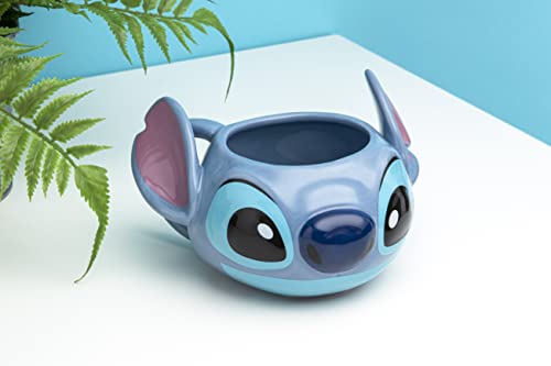 Stitch Tassenform - Offiziell lizenziertes Disney-Merchandise, handbemalte Lilo Keramiktasse, 450 ml (15 oz)