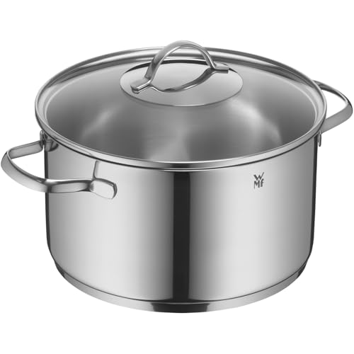 WMF Provence Plus Topfset Induktion 5-teilig, Kochtopf Set unbeschichtet mit Glasdeckel, für alle Herdarten geeignet, Induktions Töpfe Set, ohne Skalierung, Cromargan Edelstahl poliert
