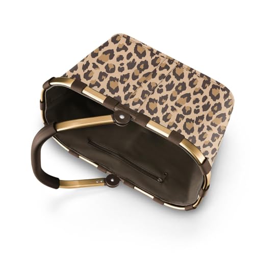 reisenthel carrybag frame leo macchiato – Stabiler Einkaufskorb mit viel Stauraum und praktischer Innentasche – Elegantes und wasserabweisendes Design