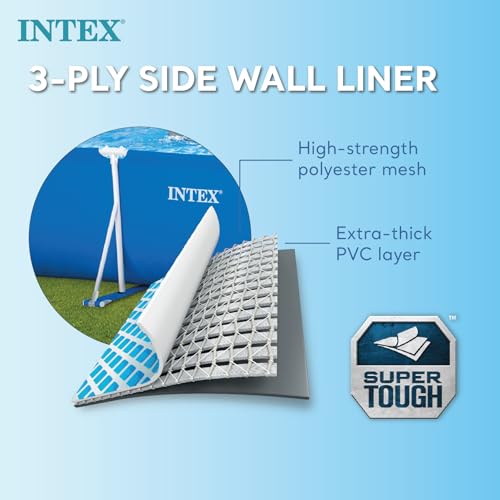 Intex Rectangular Frame Pool, Blau, 300 x 200 x 75 cm