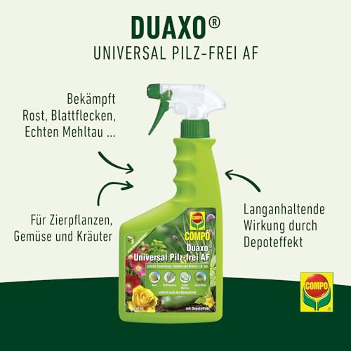 Compo Duaxo Universal Pilz-frei AF, Bekämpfung von Pilzkrankheiten an Zierpflanzen, Gemüse und Kräutern, Anwendungsfertig, 750 ml