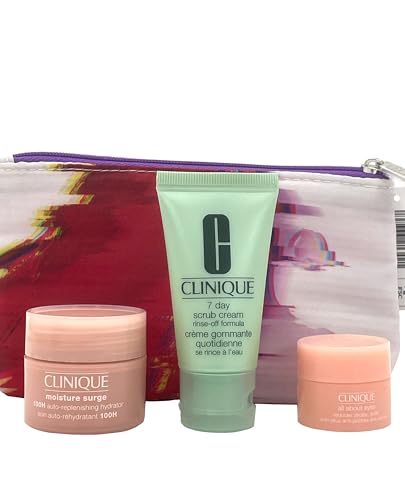 Clinique Kosmetik Tasche mit 3 Produkten (Rot Kl)
