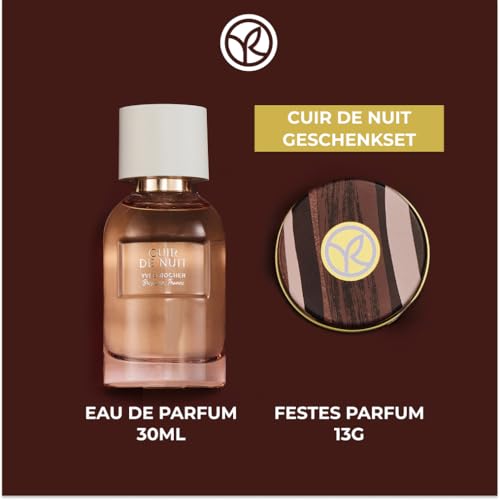 Yves Rocher Cuir de Nuit – PLEINES NATURES – Geschenkset Parfum – Mitreißendes Hell-Dunkel und berauschende Euphorie – Parfum 30 ml & Festes Duft
