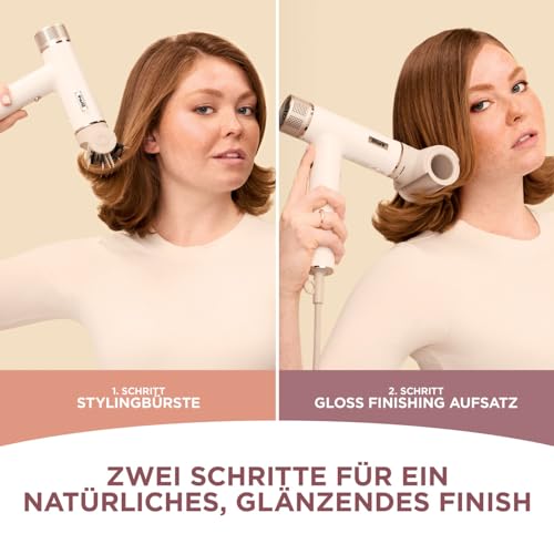 Shark SpeedStyle Haartrockner & RapidGloss Finisher mit Aufbewahrungstasche, 5 Styler, Für Alle Haartypen, Schnelltrocknend, Glättet Fliegende Haare, Keine Hitzeschäden, Ionisch, Seide, HD352EU
