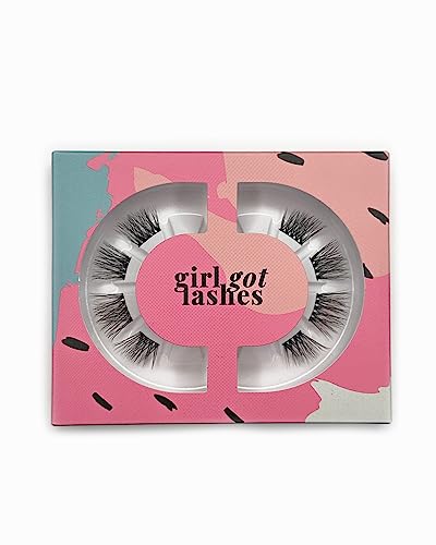 GirlGotLashes Mini Box Flutter Fling Wimpernextensions für Zuhause 1 Wimpern Paar Fake Lashes mit 5-7 Tagen Halt Vegan Handgemacht