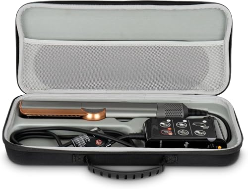 Dokeno Aufbewahrungstasche Kompatibel mit Dyson Airstrait HT01, wasserdichte Tragetasche für Haarglätter, Hartschalen-Reisetasche, Schutztasche für Haartrockner und Glätteisen, Reise-Zubehör
