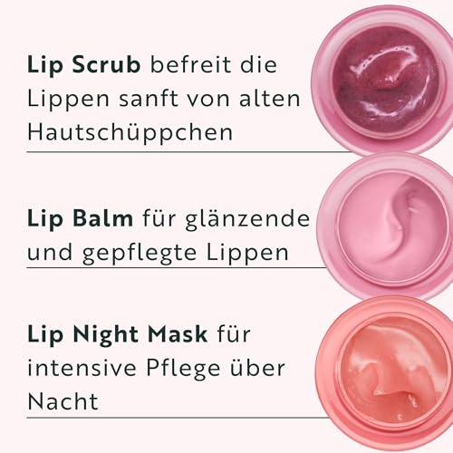 M. Asam MAGIC FINISH Intensive Lip Care Set Kiss Edition(3 x 8,5 g), Lippenpflege Set mit Lip Scrub, Lip Balm & Lip Mask, Beauty-Geschenkset Mit Mini Spatel, Pflege für geschmeidige Lippen