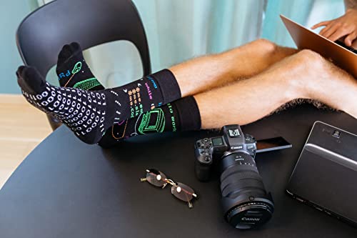 TODO Lustige Socken Damen und Herren, Coole Socken mit Motiv - Bunte, Mehrfarbige, Verrückte (43-46, Informatiker)