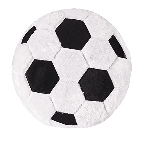 Plüsch Football, 45 * 45cm Flauschige Fußball Sitzkissen, weiche Sport Ball interaktive Fußball kreative Zimmer Dekorationen Geburtstag Party Geschenk für Kinder und Fußballliebhaber