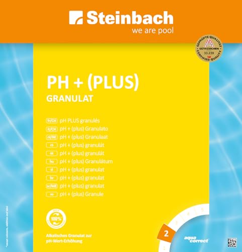 Steinbach Poolpflege pH + (Plus) Granulat, 5 kg, Einstellung des pH-Werts, 0753205TD00