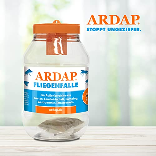 ARDAP Fliegenfalle Außen - Biologische Fliegenfalle Außen - Natürlicher Anti Fliegen Lockstoff mit Langzeitwirkung – Fliegen Fallen Für Garten, Landwirtschaft, etc. Anti-Fliegen (PT19)