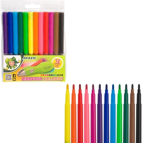 Jolly Airbrush Fun | Farben sprühen für Kinder | Ungiftig (Airbrush), 20-teiliges Set, grün