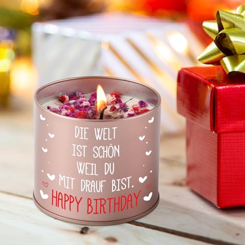 PRSTENLY Geburtstagsgeschenk für Frauen, Kerze aus Metall Geschenke zur Geburt für Frau Freundin Mama Schwester Tochter, Beste Freundin Geburtstag Geschenk