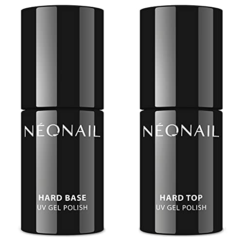 NEONAIL UV Set Hard Base ml und Hard Top 7,2 ml - UV Nagellack - Unterlack - Überlack - Top Coat - Base Coat - Gel Nägel UV - Nageldesign